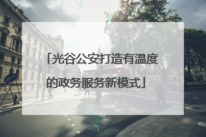 光谷公安打造有温度的政务服务新模式