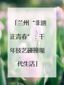 兰州“非遗正青春”：千年技艺碰撞现代生活