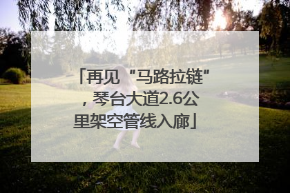 再见“马路拉链”，琴台大道2.6公里架空管线入廊