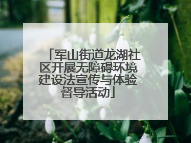 军山街道龙湖社区开展无障碍环境建设法宣传与体验督导活动