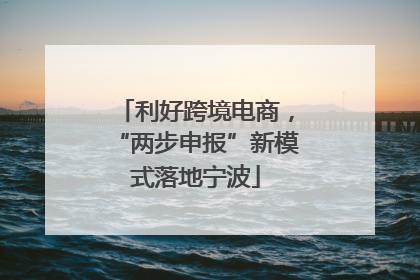 利好跨境电商，“两步申报”新模式落地宁波