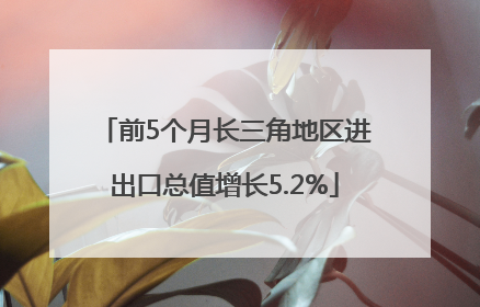 前5个月长三角地区进出口总值增长5.2%