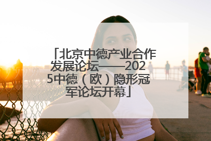 北京中德产业合作发展论坛——2025中德（欧）隐形冠军论坛开幕