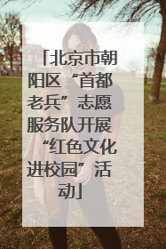 北京市朝阳区“首都老兵”志愿服务队开展“红色文化进校园”活动