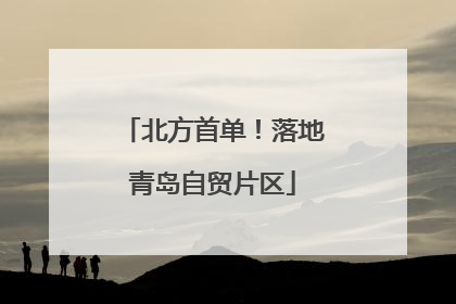 北方首单！落地青岛自贸片区