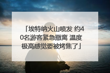 埃特纳火山喷发 约40名游客紧急撤离 温度极高感觉要被烤焦了