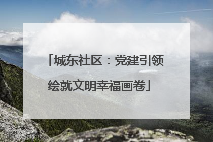 城东社区：党建引领绘就文明幸福画卷