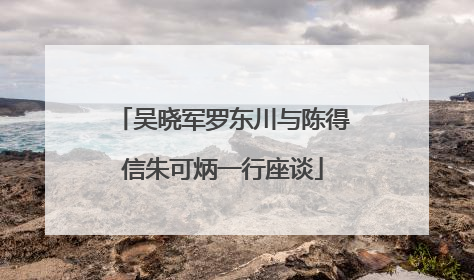 吴晓军罗东川与陈得信朱可炳一行座谈