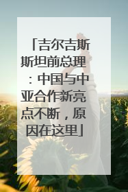 吉尔吉斯斯坦前总理：中国与中亚合作新亮点不断，原因在这里