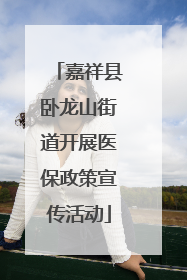 嘉祥县卧龙山街道开展医保政策宣传活动
