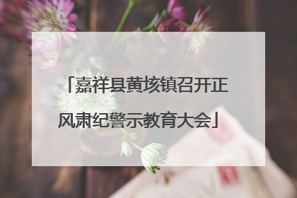 嘉祥县黄垓镇召开正风肃纪警示教育大会