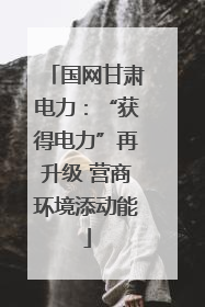 国网甘肃电力：“获得电力”再升级 营商环境添动能