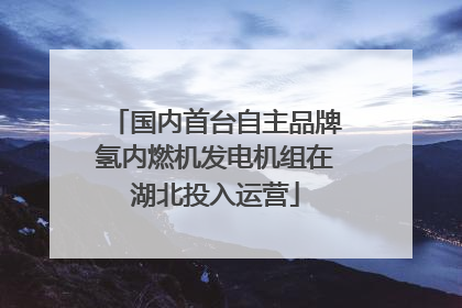 国内首台自主品牌氢内燃机发电机组在湖北投入运营
