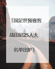 国足世预赛客战印尼25人大名单出炉