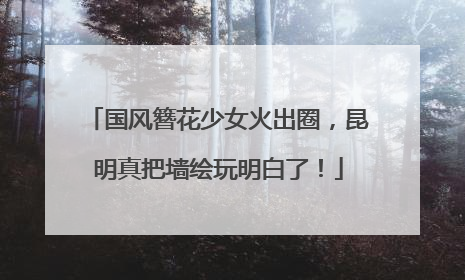 国风簪花少女火出圈，昆明真把墙绘玩明白了！