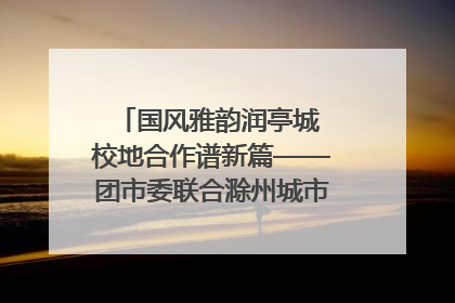 国风雅韵润亭城 校地合作谱新篇——团市委联合滁州城市职业学院助力传统文化“破圈”绽放