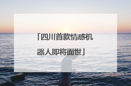 四川首款情感机器人即将面世