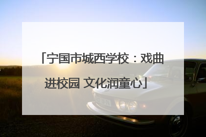 宁国市城西学校：戏曲进校园 文化润童心