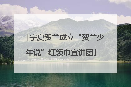 宁夏贺兰成立“贺兰少年说”红领巾宣讲团