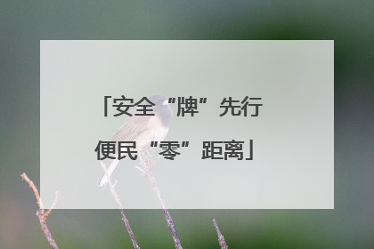 安全“牌”先行 便民“零”距离