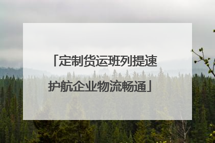 定制货运班列提速 护航企业物流畅通