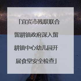 宜宾市残联联合留耕镇政府深入留耕镇中心幼儿园开展食堂安全检查