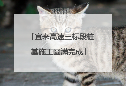 宜来高速三标段桩基施工圆满完成