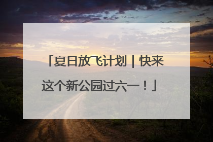 夏日放飞计划｜快来这个新公园过六一！