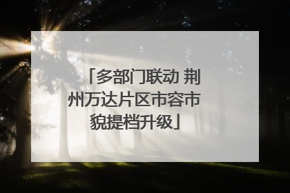 多部门联动 荆州万达片区市容市貌提档升级