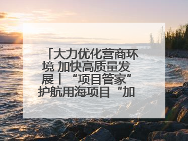 大力优化营商环境 加快高质量发展丨“项目管家”护航用海项目“加速跑”