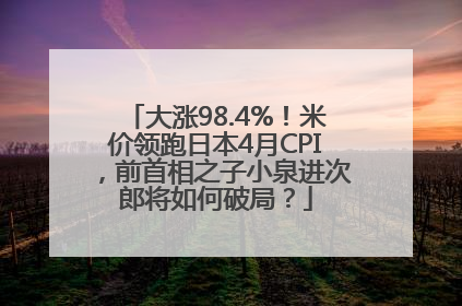 大涨98.4%！米价领跑日本4月CPI，前首相之子小泉进次郎将如何破局？
