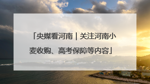 央媒看河南｜关注河南小麦收购、高考保障等内容