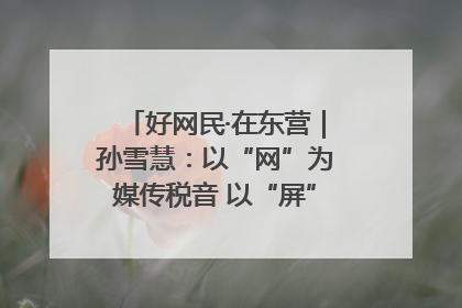 好网民·在东营｜孙雪慧：以“网”为媒传税音 以“屏”为介助发展