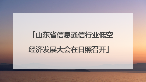 山东省信息通信行业低空经济发展大会在日照召开