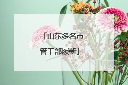 山东多名市管干部履新