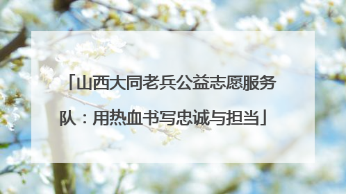 山西大同老兵公益志愿服务队：用热血书写忠诚与担当