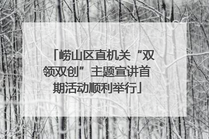 崂山区直机关“双领双创”主题宣讲首期活动顺利举行