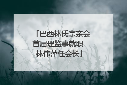 巴西林氏宗亲会首届理监事就职 林伟萍任会长