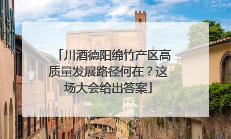 川酒德阳绵竹产区高质量发展路径何在？这场大会给出答案