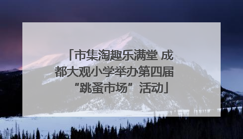 市集淘趣乐满堂 成都大观小学举办第四届“跳蚤市场”活动