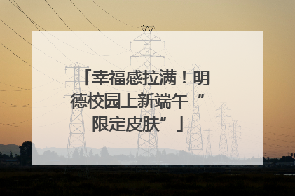 幸福感拉满！明德校园上新端午“限定皮肤”