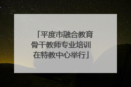 平度市融合教育骨干教师专业培训在特教中心举行