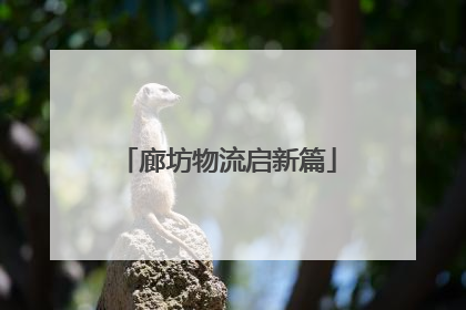 廊坊物流启新篇