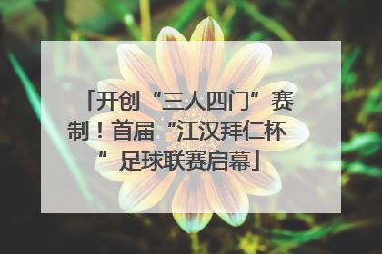 开创“三人四门”赛制！首届“江汉拜仁杯”足球联赛启幕