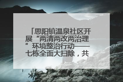 思阳镇温泉社区开展“两清两改两治理”环境整治行动——七栋全面大扫除，共建洁净家园