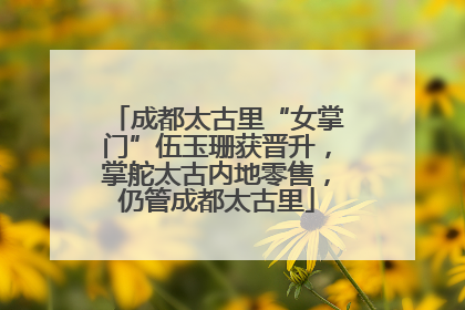 成都太古里“女掌门”伍玉珊获晋升，掌舵太古内地零售，仍管成都太古里