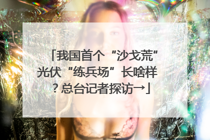 我国首个“沙戈荒”光伏“练兵场”长啥样？总台记者探访→