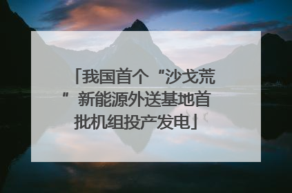 我国首个“沙戈荒”新能源外送基地首批机组投产发电