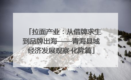 拉面产业：从借牌求生到品牌出海——青海县域经济发展观察·化隆篇