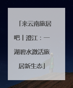 来云南旅居吧丨澄江：一湖碧水激活旅居新生态